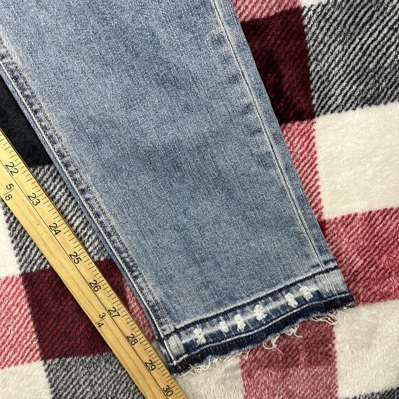 Rag & Bone Jeans Womens 25 Blue Dre Low Rise Skinny Leg Fray Hem Denim - Picture 7 of 11